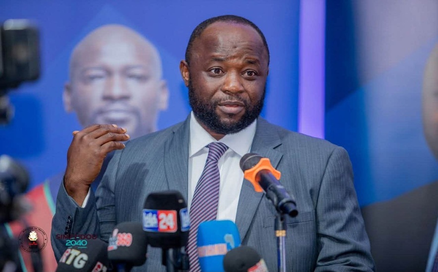 Portrait of Faya François Bourouno, Guinea's new Government Spokesperson and Minister for Administrative Modernization, in a 